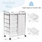 Rolling Storage Cart 15 Drawer Organizer With Wheels Craft Office Supply Organizer Steel Frame Multicolor Drawers